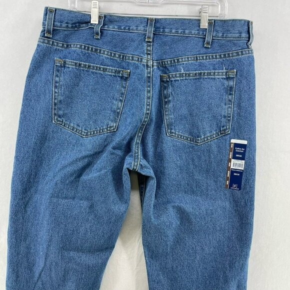 George Jeans Men's Sz 36x30 Blue Denim Medium Wash Regular Tapered Leg Mid Rise - Picture 11 of 12